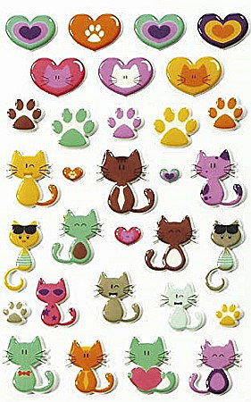 CF STICKER 3D COOKY 7.5*12CM MAILDOR PISICI SI INIMI 560500C [4]