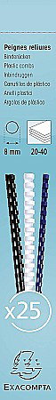 EX INEL PLASTIC 8MM 20-40 COLI 25/SET ALB 76200E [2]