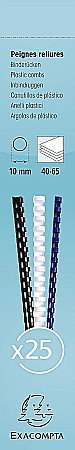 EX INEL PLASTIC 10MM 40-65 COLI 25/SET ALB 76300E [1]