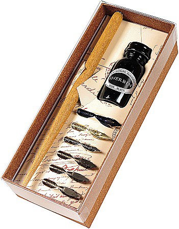 DE SEZON - CF SET CALIGRAFIE HERBIN, 6 PENITE, TOC SI CERNEALA NEAGRA, 15 ML 195B