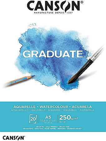 Blocuri de desen profesionale - PR BLOC CANSON ACUARELA GRADUATE A5 20F/250GR 400110373
