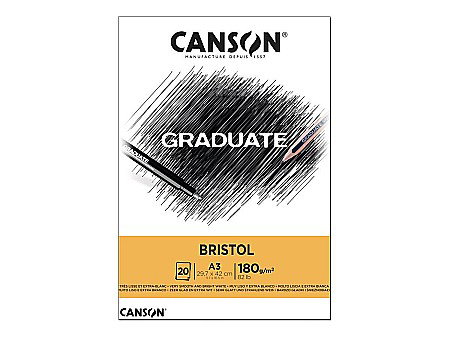 Blocuri de desen profesionale - PR BLOC CANSON GRADUATE BRISTOL A3 20F, 180GR/M2 400110384