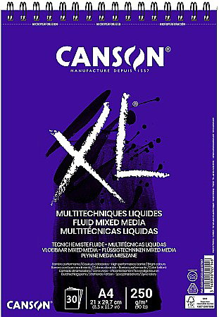 Blocuri de desen profesionale - PR BLOC SCHITE  CANSON FLUID MIX MEDIA A4 XL 30F 250G 400110533