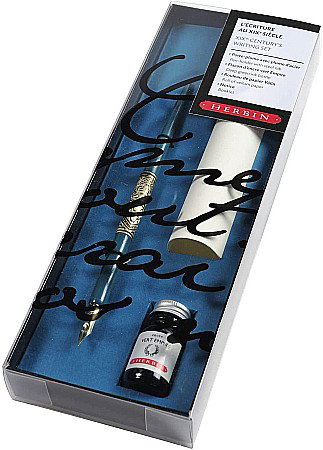 DE SEZON - CF SET DE SCRIS HERBIN SECOLUL XIX, PENITA, TOC HARTIE SI CERNEALA 28500T