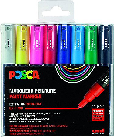 MARKER UNI POSCA UNIVERSAL PC1M 0.7-1MM 8 CULORI/SET 42587 [0]