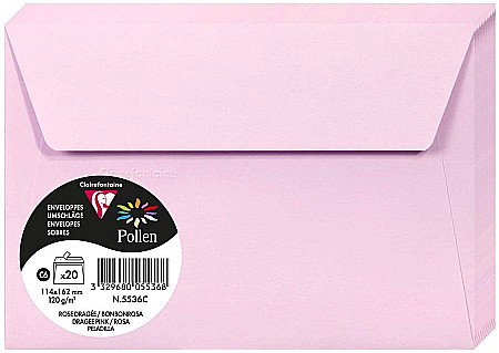 Plicuri pf - PLIC CLAIREFONTAINE C6 20/SET ROZ PASTEL 5536C