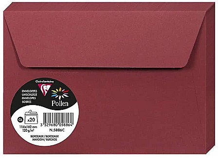 Plicuri Colorate - PLIC CLAIREFONTAINE C6 20/SET BORDO 5886C