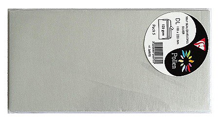 Plicuri invitatii - PLIC CLAIREFONTAINE DL PERLAT 5/SET ARGINTIU 26075C