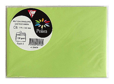 PLIC CLAIREFONTAINE C6 5/SET VERDE FISTIC 26476C [0]