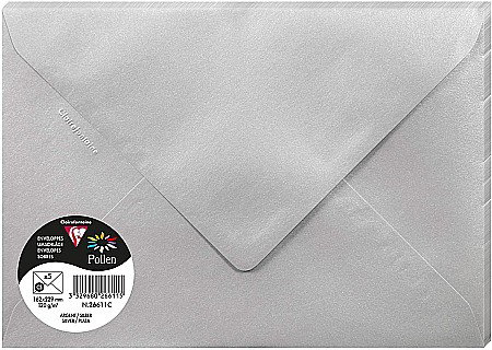 Plicuri invitatii - PLIC CLAIREFONTAINE C5 5/SET ARGINTIU 26611C