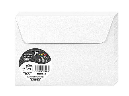 Plicuri Colorate - PLIC CLAIREFONTAINE C6 PERLAT 20/SET ALB 50036C