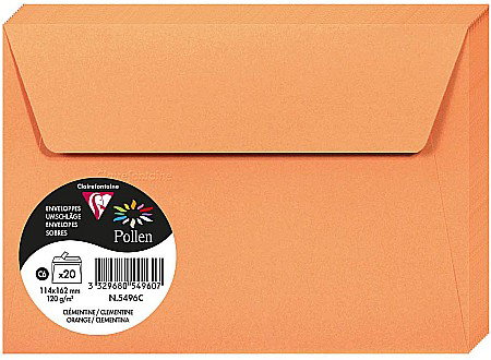 Plicuri pf - PLIC CLAIREFONTAINE C6 20/SET ORANGE 5496C