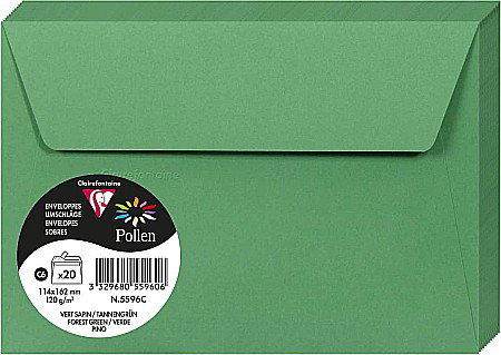 Plicuri Colorate - PLIC CLAIREFONTAINE C6 20/SET VERDE PIN 5596C