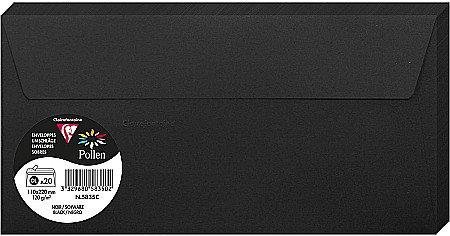 Plicuri Colorate - PLIC CLAIREFONTAINE DL 20/SET NEGRU 5835C