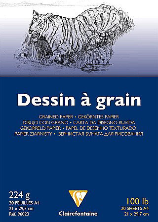 Blocuri de desen profesionale - CF BLOC DESEN A4 20F 224GR CLAIREFONTAINE DESSIN A GRAIN 96023C