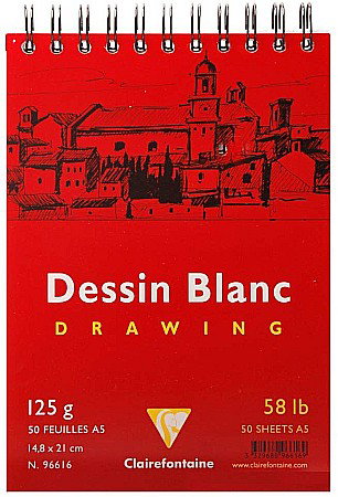 CF BLOC DESEN A5 50F 125GR SPIRA CLAIREFONTAINE DESSIN CROQUIS 96616C [2]