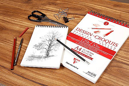 CF BLOC DESEN A5 50F 125GR SPIRA CLAIREFONTAINE DESSIN CROQUIS 96616C [3]