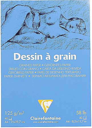 CF BLOC DESEN A4 40F 125GR/m2 CLAIREFONTAINE DESSIN A GRAIN 96684C [1]