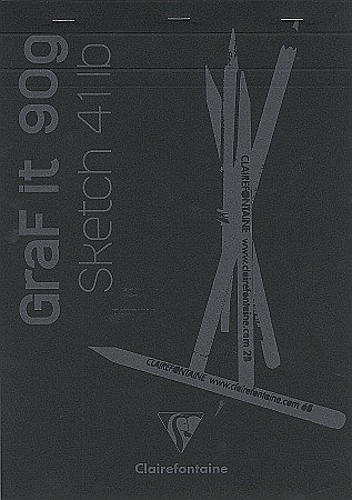 Blocuri de desen profesionale - CF BLOC DESEN A4 GRAFIT 80F 90GR CLAIREFONTAINE BLACK 96841C