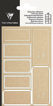 DE SEZON - CF ETICHETE CADOU KRAFT, 28 BUCATI, AUTOADEZIVE, DREPTUNGHIULARE 617066C