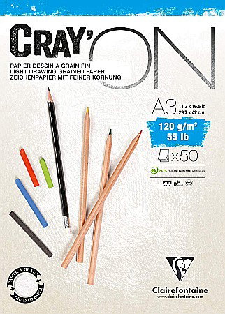 Blocuri de desen profesionale - CF BLOC DESEN A3 CRAY'ON 50F 120GR CLAIREFONTAINE 975021C