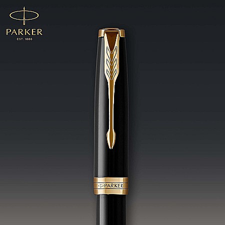 PARKER STILOU SONNET ROYAL BLACK LACQUER GT F 160352 [4]