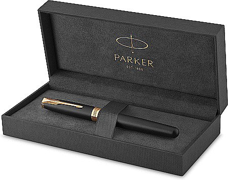 PARKER STILOU SONNET BASIC, NEGRU MAT GT, PENITA F 160104 [2]
