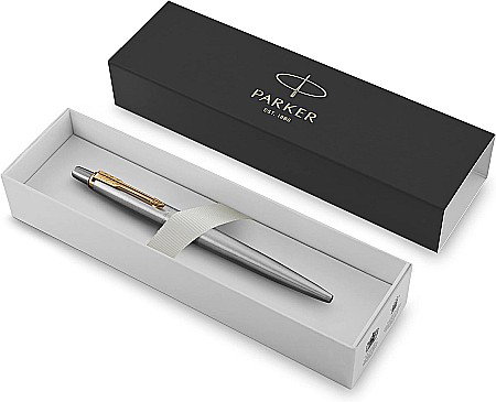 PARKER PIX JOTTER ROYAL STAINLESS STEEL CHROME TRIM GT 160019 [4]