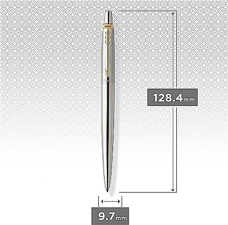 PARKER PIX JOTTER ROYAL STAINLESS STEEL CHROME TRIM GT 160019 [5]