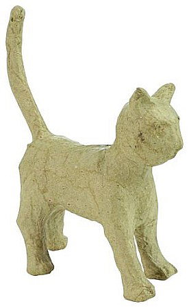 Decoratiuni Papier Mache - CF PISICA PAPIER MACHE 11*6*13 CM AP154O