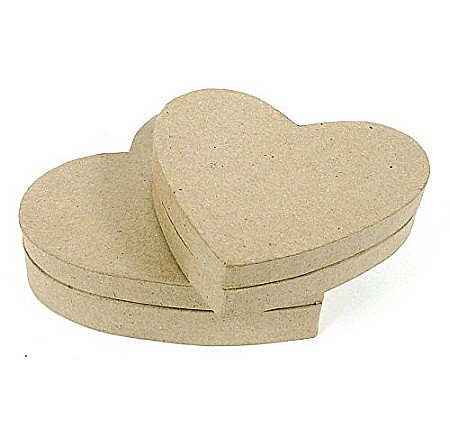 Cutii cadouri - CF CUTIE INIMA PAPIER MACHE 13*11*3.5CM BT036C