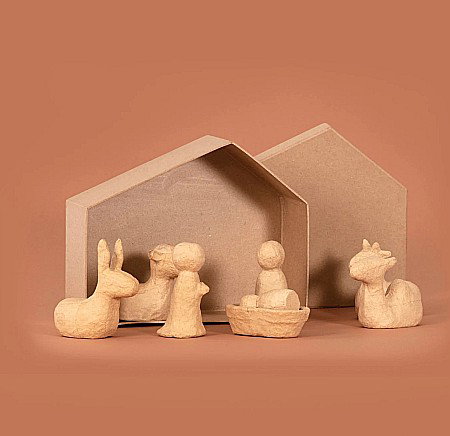 DE SEZON - CF SET CREATIV PAPIER MACHE SCENA NASTERII DOMNULUI NO053C