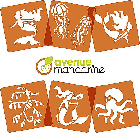CF SABLON CREATURI MARINE 6/SET AVENUE MANDARINE PO010C [1]