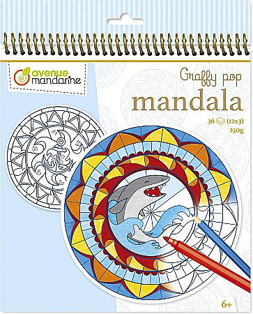 Carti colorat pentru adulti - CF CARTE DE COLORAT GRAFY POP MANDALA BOY GY028O