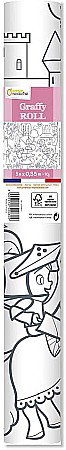 ARTICOLE COPII - CF ROLA HARTIE DE COLORAT 0.35*5M 90GR PRINTESE SI CAVALERI AVENUE MANDARINE GY080C