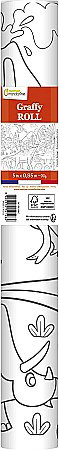 Dino - CF ROLA HARTIE DE COLORAT 0.35*5M 90GR DINOZAURI AVENUE MANDARINE GY126C