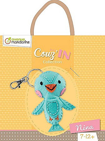 CF KIT CREATIV CUSUT PAPUSA BRELOC NINA THE BIRD MINI COUZ'IN KC048C [0]