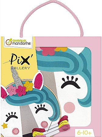 KIT CREATIV BRODERIE PIX'GALLERY TAMBURINA UNICORN KC120C [0]