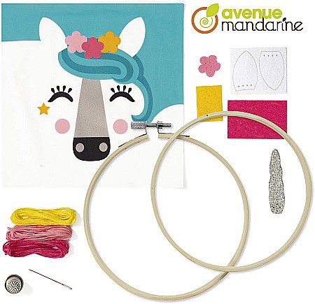KIT CREATIV BRODERIE PIX'GALLERY TAMBURINA UNICORN KC120C [2]