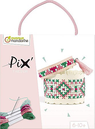 CF KIT CREATIV BRODERIE PIX' TRESOR BRATARI ROZ AVENUE MANDARINE KC128C [0]