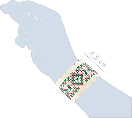 CF KIT CREATIV BRODERIE PIX' TRESOR BRATARI ROZ AVENUE MANDARINE KC128C [3]