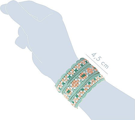 KIT CREATIV BRODERIE PIX' TRESOR BRATARI AVENUE MANDARINE KC129C [4]