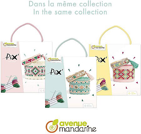 KIT CREATIV BRODERIE PIX' TRESOR BRATARI AVENUE MANDARINE KC129C [5]