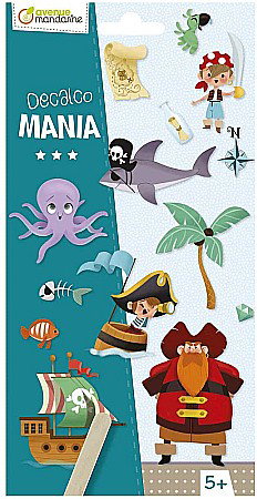 Etichete scolare si stickere - CF STICKERE TRANSFERABILE LUMEA PIRATILOR AVENUE MANDARINE CC049C