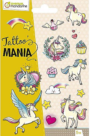 Machiaj, Tatuaje, Masti - CF SET TATUAJE UNICORNI TATTOO MANIA AVENUE MANDARINE CC052C