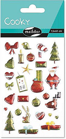 DE SEZON - CF STICKER 3D COOKY 7.5*12CM MAILDOR TRADITIONAL CHRISTMAS CY042O