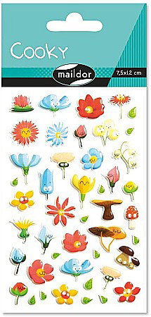 Etichete scolare si stickere - CF STICKER 3D COOKY 7.5*12CM MAILDOR FLORI CY109C