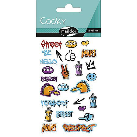 Stickere Decorative - CF STICKER 3D COOKY 7.5*12CM MAILDOR GRAFFITI CY151C