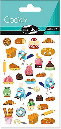 Stickere Decorative - CF STICKER 3D COOKY 7.5*12CM MAILDOR PRAJITURI CY155C