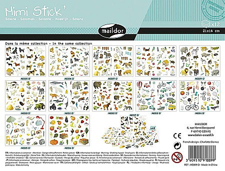 Etichete scolare si stickere - CF STICKER MIMI 16*21CM MAILDOR ANIMALE SAVANA AE009O